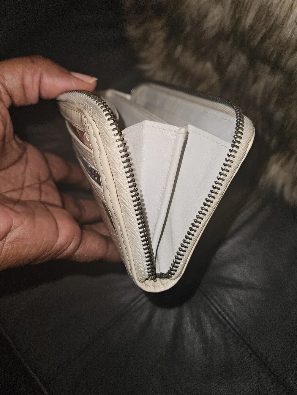 Burberry Classic Plaid Zip Wallet